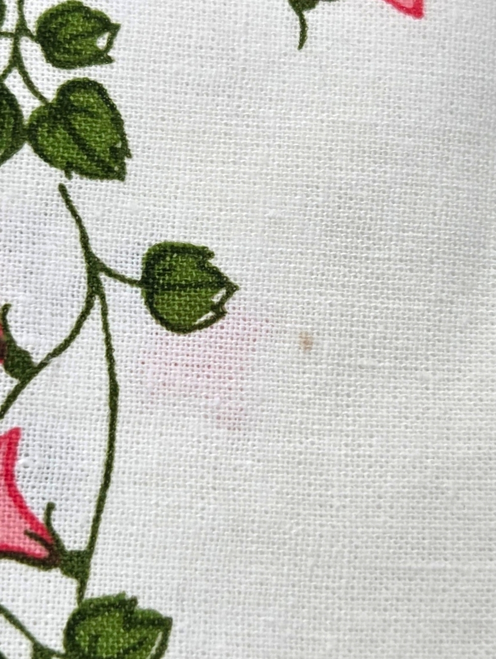Frösö Handtryck Swedish Vintage "Camilla" Cotton Tablecloth 31x31 Pink Floral - Picture 9 of 11